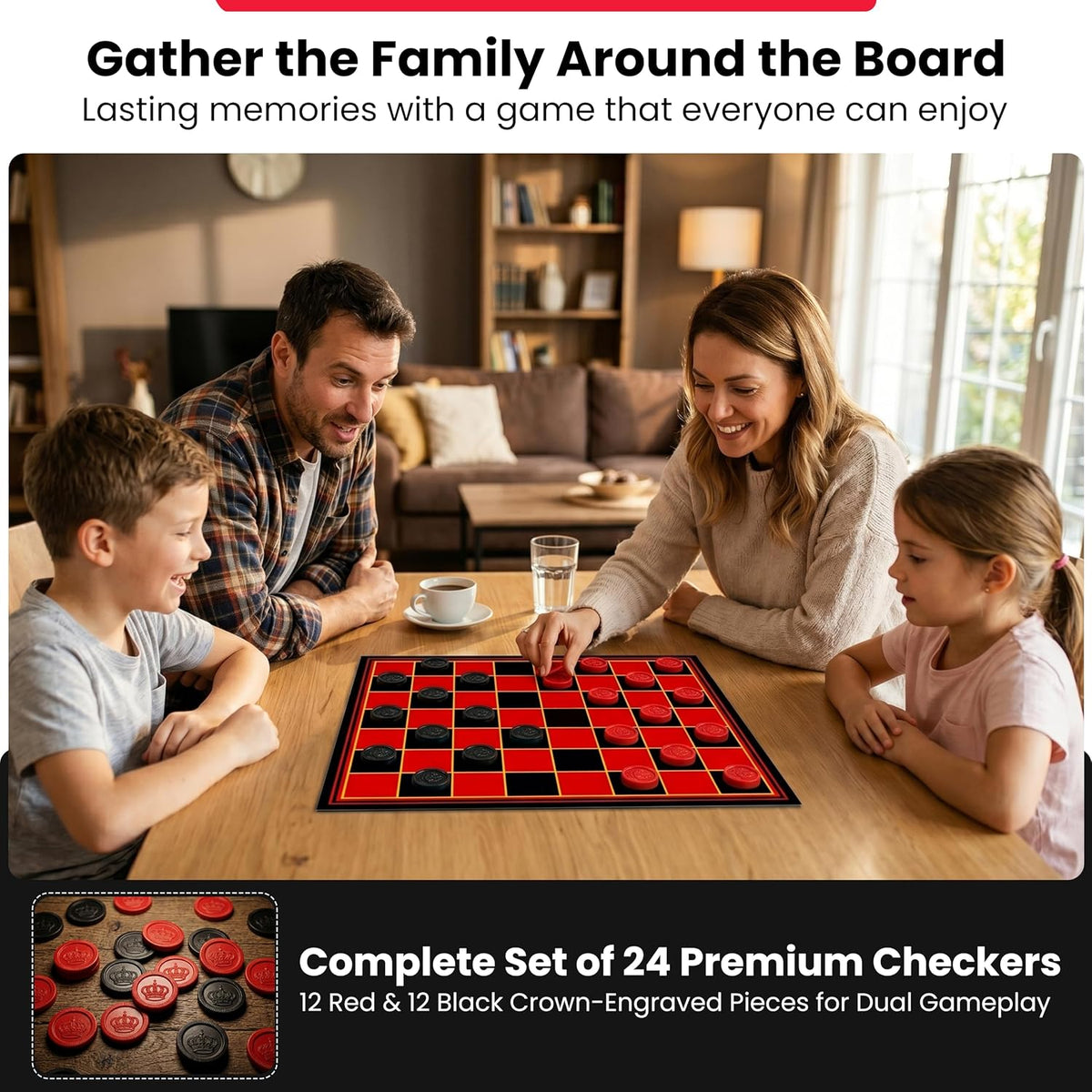 Kangaroo - Multiplayers Strategy Checker Board Game for Kids & Adults - Portable Educational Travel - image 2