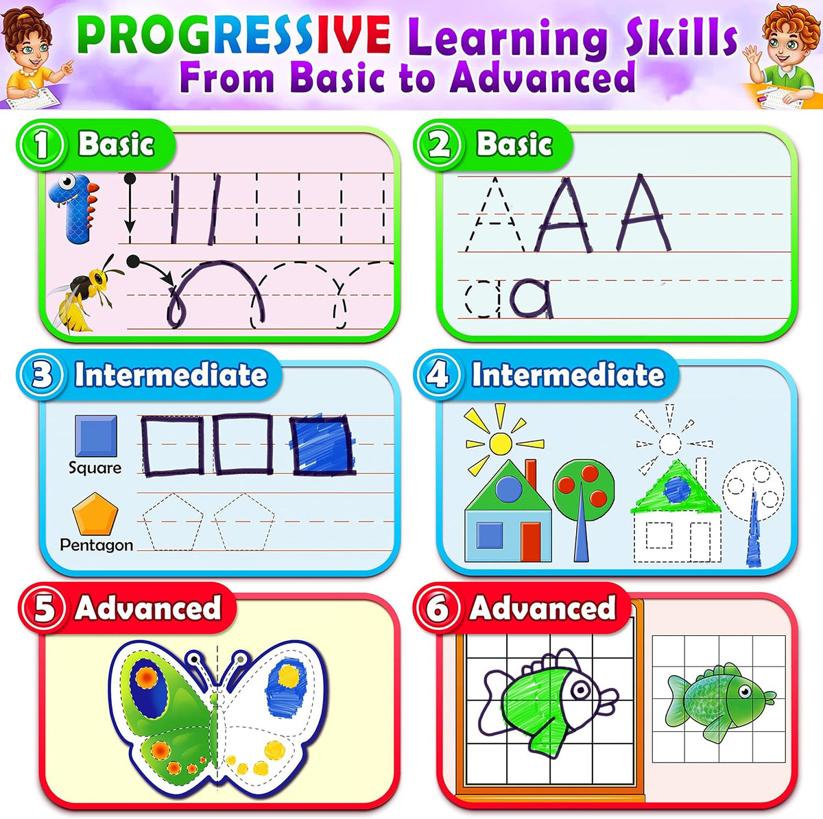 Curious 2 Learn Hardcover Preschool Activity Workbook for Kids Ages 3 - Pink - image 3