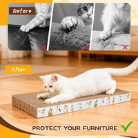 PatiencET Cat Scratch Pad with Box - Flat - 4 Pack - image 3