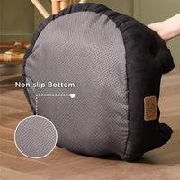 Bedsure Small Dog Bed Washable, Round Cat Beds for Indoor Cats - 20"L x 19"W x 6"Th / Black - image 2