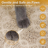 35x24 Inch Large Cat Litter Box Mat, Scatter Control, Waterproof – Daily Care for Cats - 1 Count (Pack of 1) / L-Beige - image 4