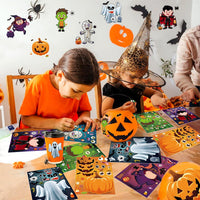 LINAYE make your own Halloween stickers, 60 sheets with ghost, witch and vampire parts - view 16