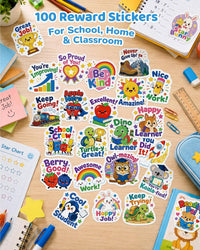 JCFIRE Halloween Stickers for Kids - Reward Stickers 100 Pcs - image 2