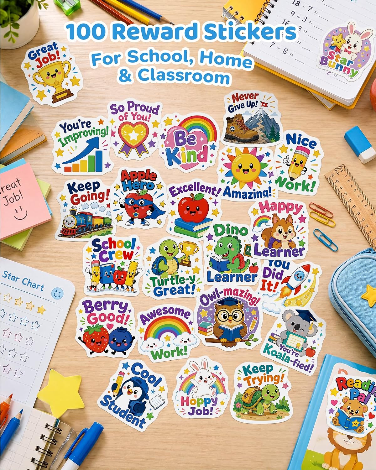 JCFIRE Halloween Stickers for Kids - Reward Stickers 100 Pcs - image 2