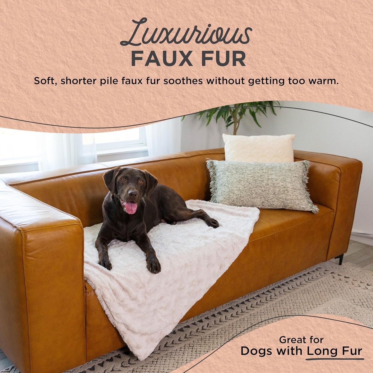 Best Friends by Sheri Dog Blanket, Shag Faux Fur - Oyster / 40" x 50" - image 3