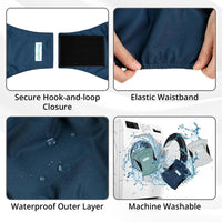 Paw Legend Washable Dog Belly Band Wrap Diapers for Male Dog - Teal, Grey, Navy / Small - image 4