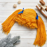 Halloween Cabbage Costume Yarn Wig - Yellow 3 / Straight Pigtails - image 4