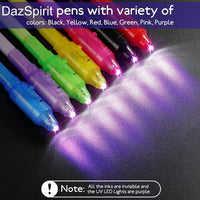 DazSpirit 36 invisible ink pens with built-in UV light, animal cards and gift bags - view 5