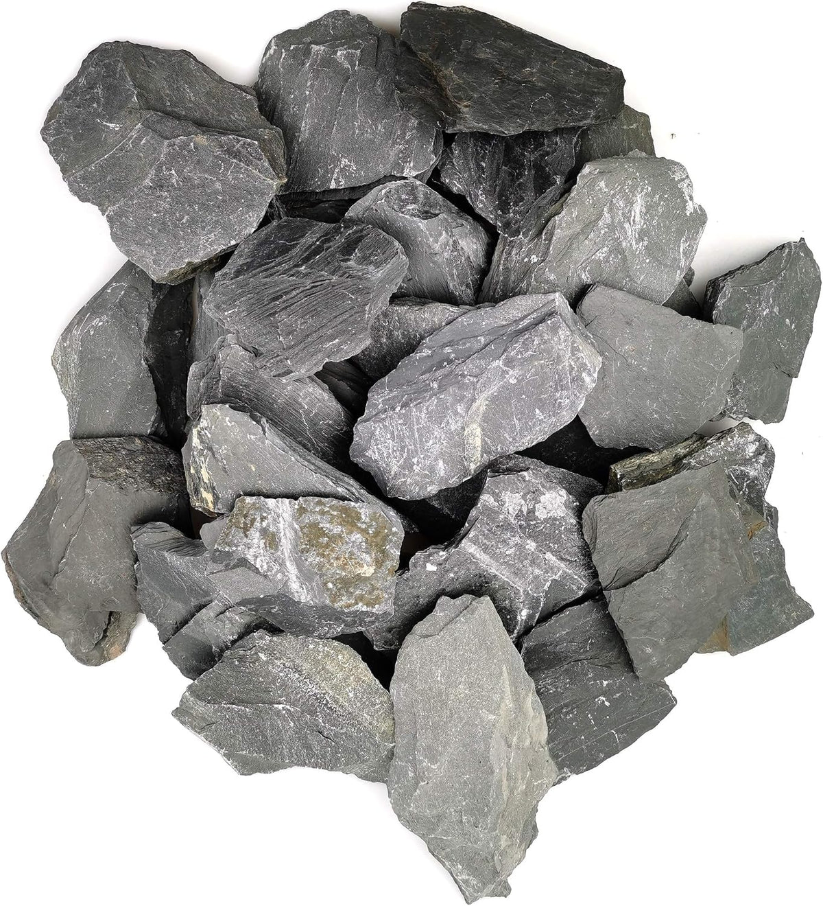 Voulosimi Natural Slate Rocks PH Neutral Stone Perfect Rocks - 1-3 inch / 10 LB