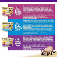 Wellness Complete Health Pate Adult Wet Cat Food, Natural, Protein-Rich, Grain-Free, 3 Ounce, 24 Pack, (Seafood Favorites Variety Pack)