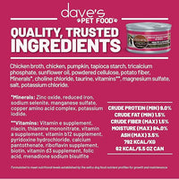 Dave's Pet Food Grain Free Wet Cat Food (Minced Chicken in Gravy), Naturally Healthy Canned, Added Vitamins & Minerals, Wheat, Gluten & GMO-Free, 2.8 oz (24 Pack)