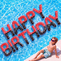 Shappy Happy Birthday Pool Floats Balloon – Fun for Kids & Family - Red, Blue and Black / 20'' / Spider