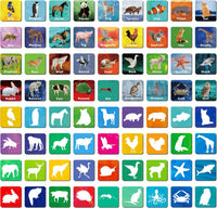 Hebayy 72 PCS Memory Matching Game - Real Animals-C（108 Pieces Upgrade）