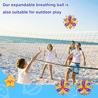 2Pcs Colorful Sphere Expandable Breathing Balls Fidget Toy-Stress Reliever ,Collapsible Expanding Magic Ball Toys from 6" to 12"for Kids & Adults Mindfulness Meditation Practices,Yoga -ADHD