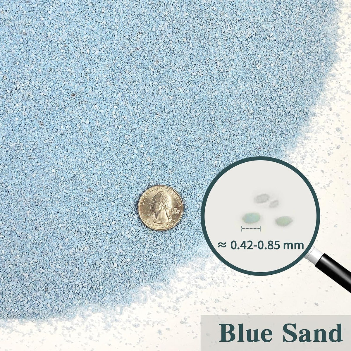5 lbs Aquarium Sand, Beige Fish Tank Sand - Blue / 5 LB - image 2