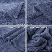 2 Blankets, Dog Cat Pet Blanket, Soft Warm Fleece, for Puppy - Darkgray+navyblue / 40"L x 32"W, 2/Pack - image 4