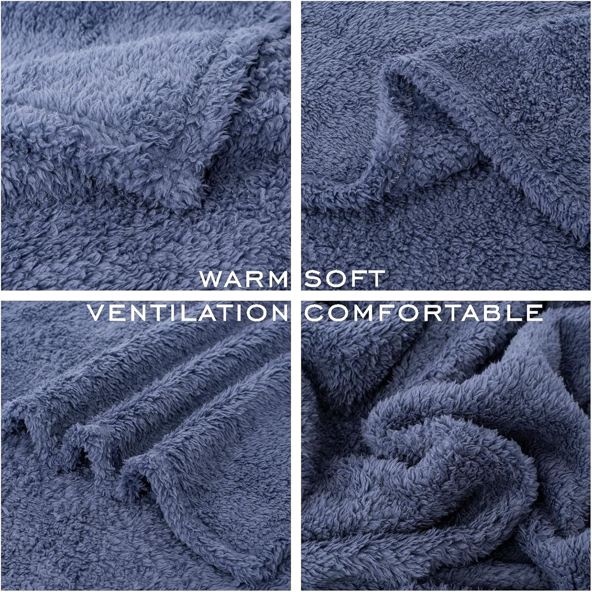 2 Blankets, Dog Cat Pet Blanket, Soft Warm Fleece, for Puppy - Darkgray+navyblue / 40"L x 32"W, 2/Pack - image 4