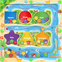 MTYOKILN Magnetic Color & Number Maze - Ocean