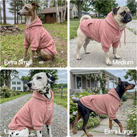 Tuff Pupper Dog Hoodie, Premium Quality Insulated Fabric - Dusty Pink / X-Small (10-15 lbs) - image 3