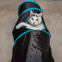 PetLike Cat Tunnel for Indoor Cats Collapsible Pop-up Pet Tube Peek - one way / Black - image 2