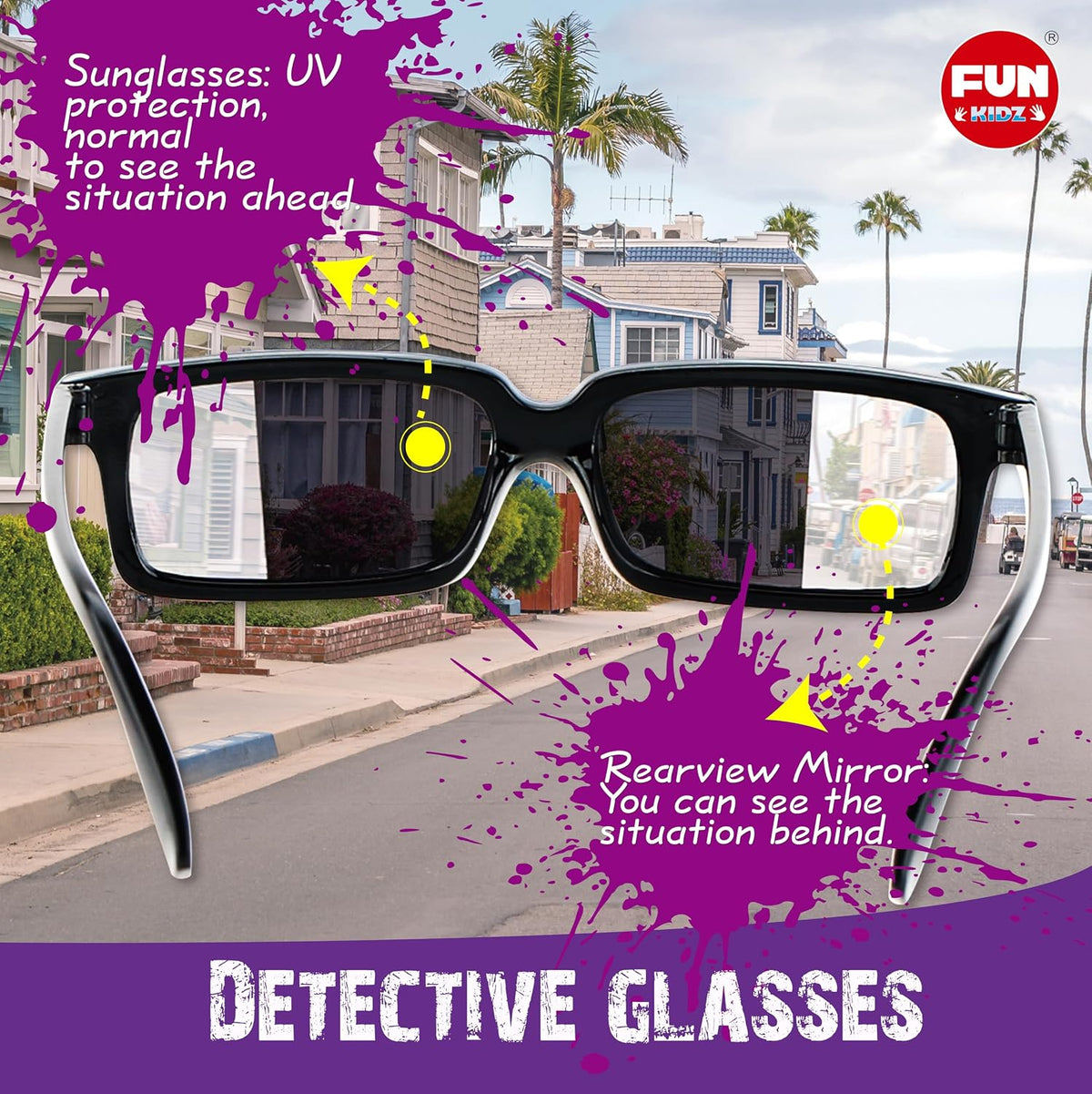 FunKidz detective fingerprint kit for kids with dusting powder, bellows, magnifier and spy glasses - view 3