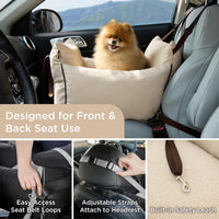 Lesure Dog Car Seat for Small Dogs - Beige - image 2