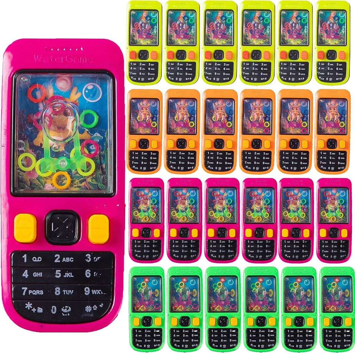 Desyeryamimi 24 Pack Handheld Water Ring Games for Kids Party Favors – Fun for Kids & Family