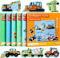 Magnetic Puzzles for Kids Ages 3-5 - Engineering vehicle