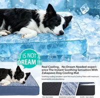 Dog Cooling Mat for Large Dogs, 35"x23" Memory Foam Pet Pad – Essentials for Dogs - Wander Blue / 35"L x 23"W x 3"H - image 3