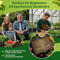 75 Herb & Vegetable Seeds Variety Pack, Garden Seed Starter Kit - Over 47,380 Non-GMO Heirloom Seeds for Planting Vegetables and Herbs Garden Seeds Gift Seed Box with Gardening Supplies, Survival Kit
