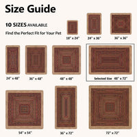 Washable Pee Pads for Dogs, Reusable Puppy Potty Training Pads - Sisal Bohemian Print / 48" ×72"(pack of 2) - image 4