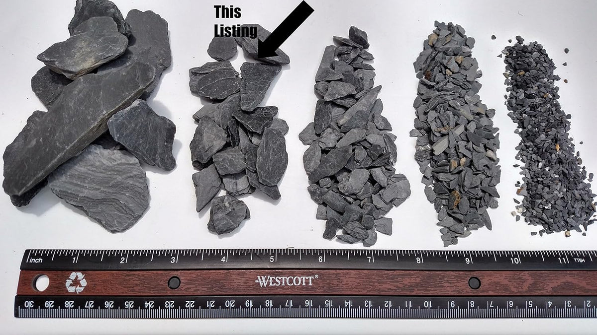 Natural Slate Stone 1/2 to 1 inch. Perfect Size for Miniature - 2lbs grey - image 2