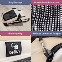 Cat & Dog Pet Carrier, Fits 2 Cats or Medium Dog Comfortably - Tan / Large - image 3