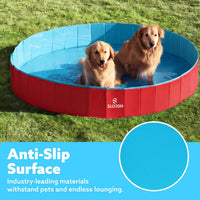 SLOOSH Foldable Dog Kiddie Pool - Red / 71" x 12" - image 3