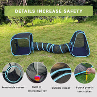 Outdoor Cat Enclosures, Cat Tunnels Catio Tents Cubes for Indoor Cats with Play Ball, Collapsible - image 4