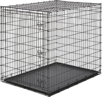 Solutions by Midwest 54-Inch Double Door Crate, Giant Breed Dogs - Black - Single Door / XXL (54"L) - image 3