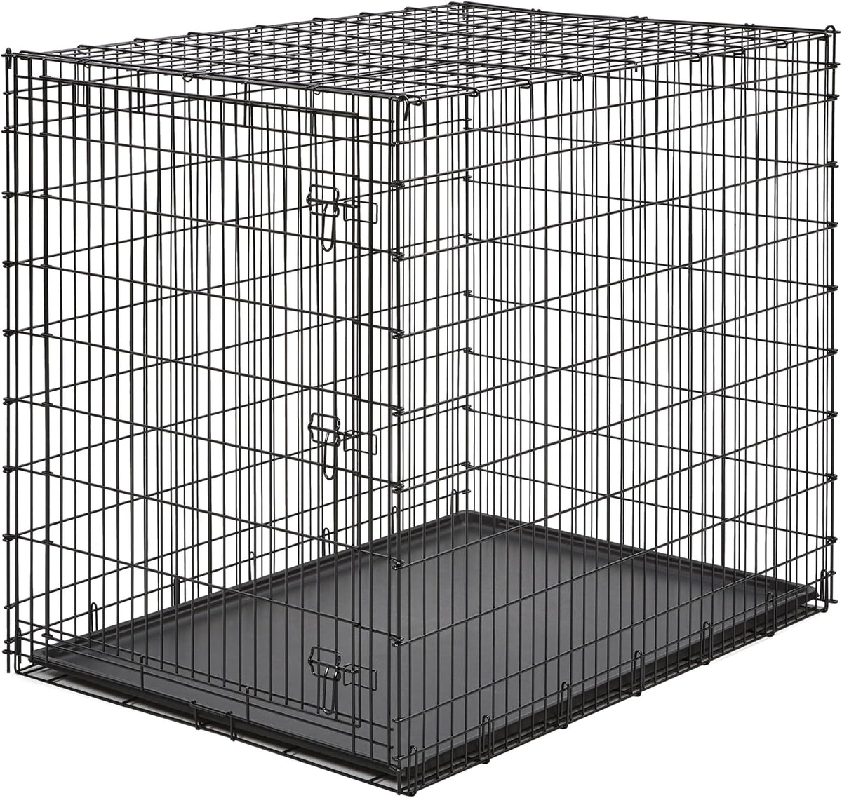 Solutions by Midwest 54-Inch Double Door Crate, Giant Breed Dogs - Black - Single Door / XXL (54"L) - image 3
