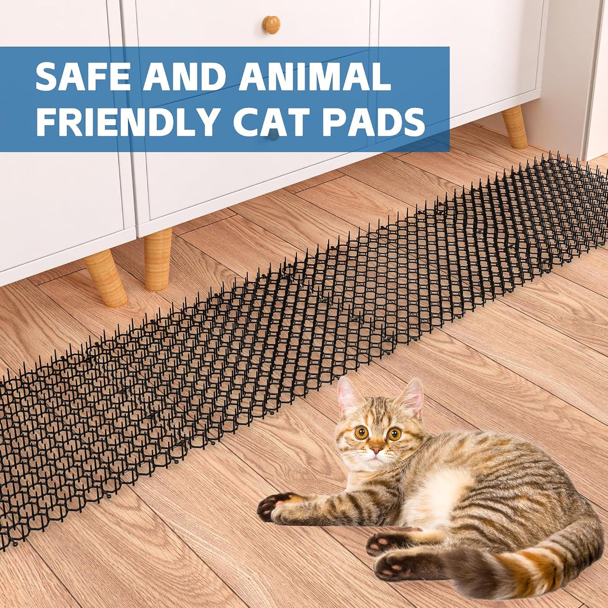 16 X 13 Inch Scat Mat for Cats - 16 Pack / black - image 3