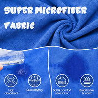 Super Absorbent Dog Bathrobe - Blue, Green edging / XX-Large - image 2