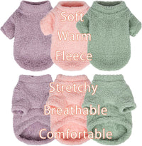 Dog Sweater, Dog Clothes for Medium Dogs Male or Boy - Light pink+Lake green+Light purple / Medium - image 3