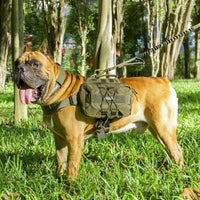 EXCELLENT ELITE SPANKER Nylon Dog Backpack with 2 Side Pockets - Ranger Green / M-Chest 25.6-30" - image 4