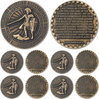 Nosiny 10 piece armor of God prayer coins in classic style alloy metal - view 6