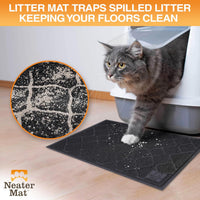 Neater Pets Neater Mat Cat Litter Mat - 17x24 / Black - image 2