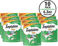 Temptations Classic Crunchy and Soft Cat Treats, Seafood Medley Flavor, 6.3 oz. Pouch (Pack of 10)