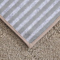 COSY HOMEER Edging Stair Treads Non-Slip Corner Indoor Stair Runners for Wooden Steps,Landing Slip Resistant Stair Rugs for Kids and Dogs, 100% Polyester TPE Backing,Beige,20"X32"