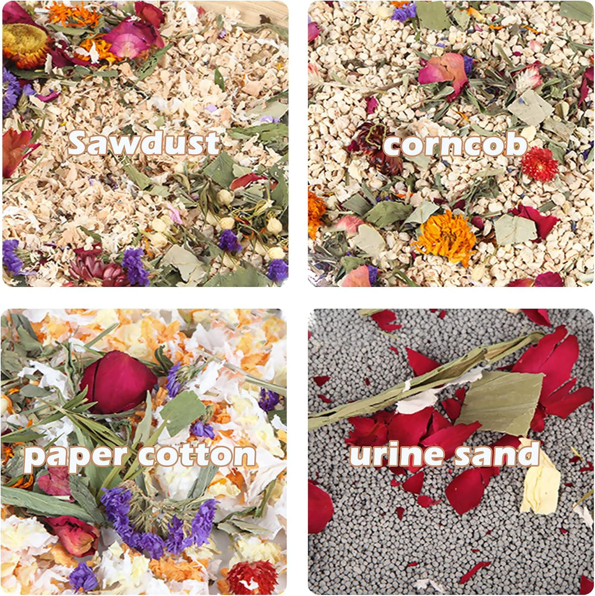 Natural Ear of Grain Flower&Herb Bedding Mate Habitat Decor - Flower path - image 2