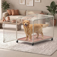 30 Inch Diamond Mesh Dog Crate for Small Dogs - 43.2"L x 29.1"W x 29.4"H - image 2
