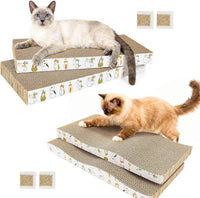 PatiencET Cat Scratch Pad with Box - Mix - 4 Pack