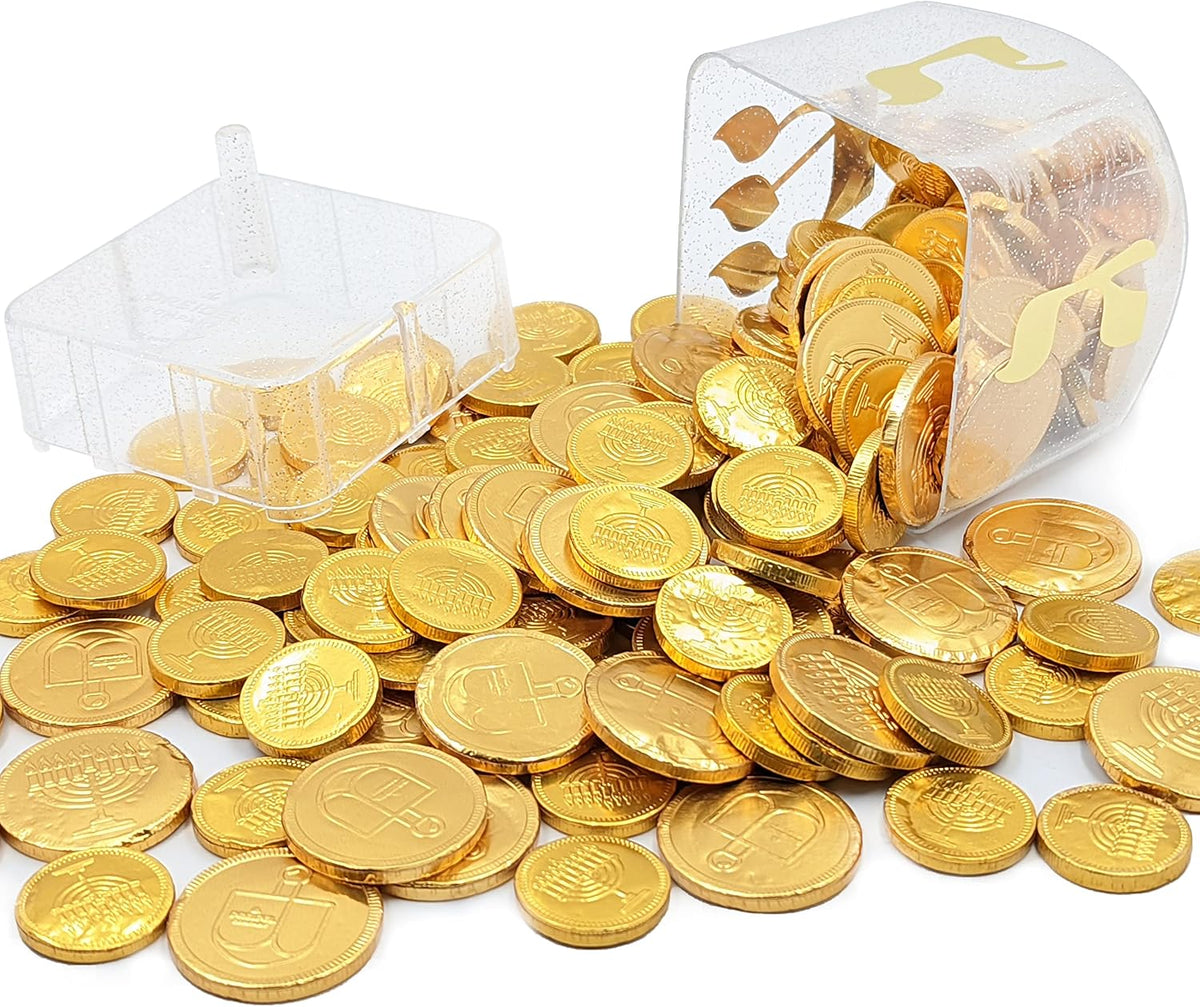 The Dreidel Company jumbo 6.5 inch transparent fillable Hanukkah dreidel - view 8