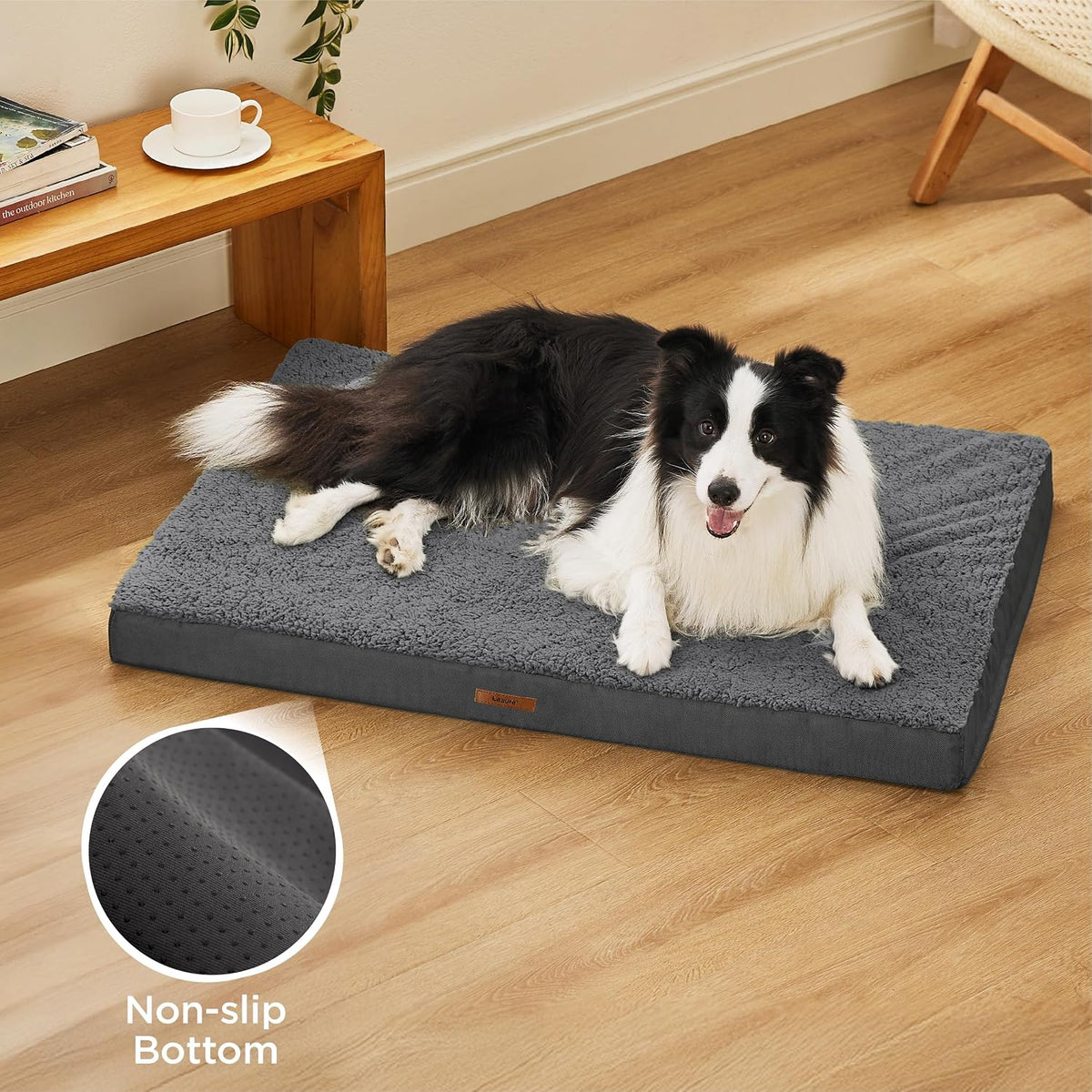 LE SURE Waterproof Dog Bed Cover Replacement - Large / Dark Grey-Sherpa / Sherpa - image 3